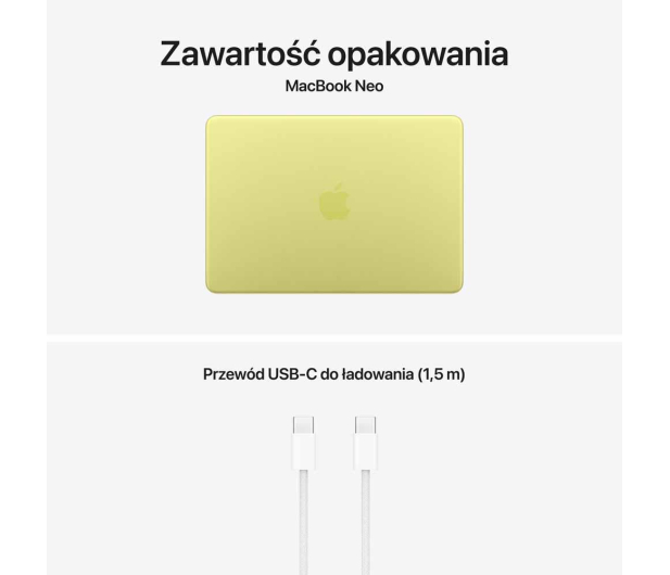 Apple MacBook Neo A18 Pro/8GB/512/Mac OS TouchID Cytrusowożółty - 1507110 - zdjęcie 11